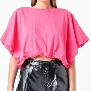 Grey Lab Puff Cropped Tshirt sz M